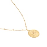 Goldsmiths 18ct Yellow Gold Plated Sterling Silver Sagittarious Beaded Chain Horoscope Pendant
