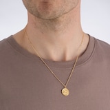 Goldsmiths 18ct Yellow Gold Plated Sterling Silver Sagittarious Beaded Chain Horoscope Pendant