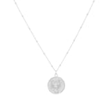 Goldsmiths Sterling Silver Scorpio Beaded Chain Horoscope Pendant