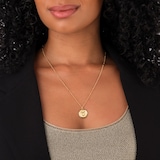 Goldsmiths 18ct Yellow Gold Plated Sterling Silver Taurus Zodiac And Beaded Chain Pendant