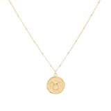 Goldsmiths 18ct Yellow Gold Plated Sterling Silver Taurus Zodiac And Beaded Chain Pendant