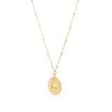 Goldsmiths 18ct Yellow Gold Plated Sterling Silver Taurus Zodiac And Beaded Chain Pendant
