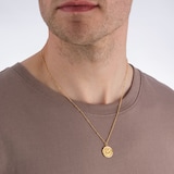 Goldsmiths 18ct Yellow Gold Plated Sterling Silver Taurus Zodiac And Beaded Chain Pendant