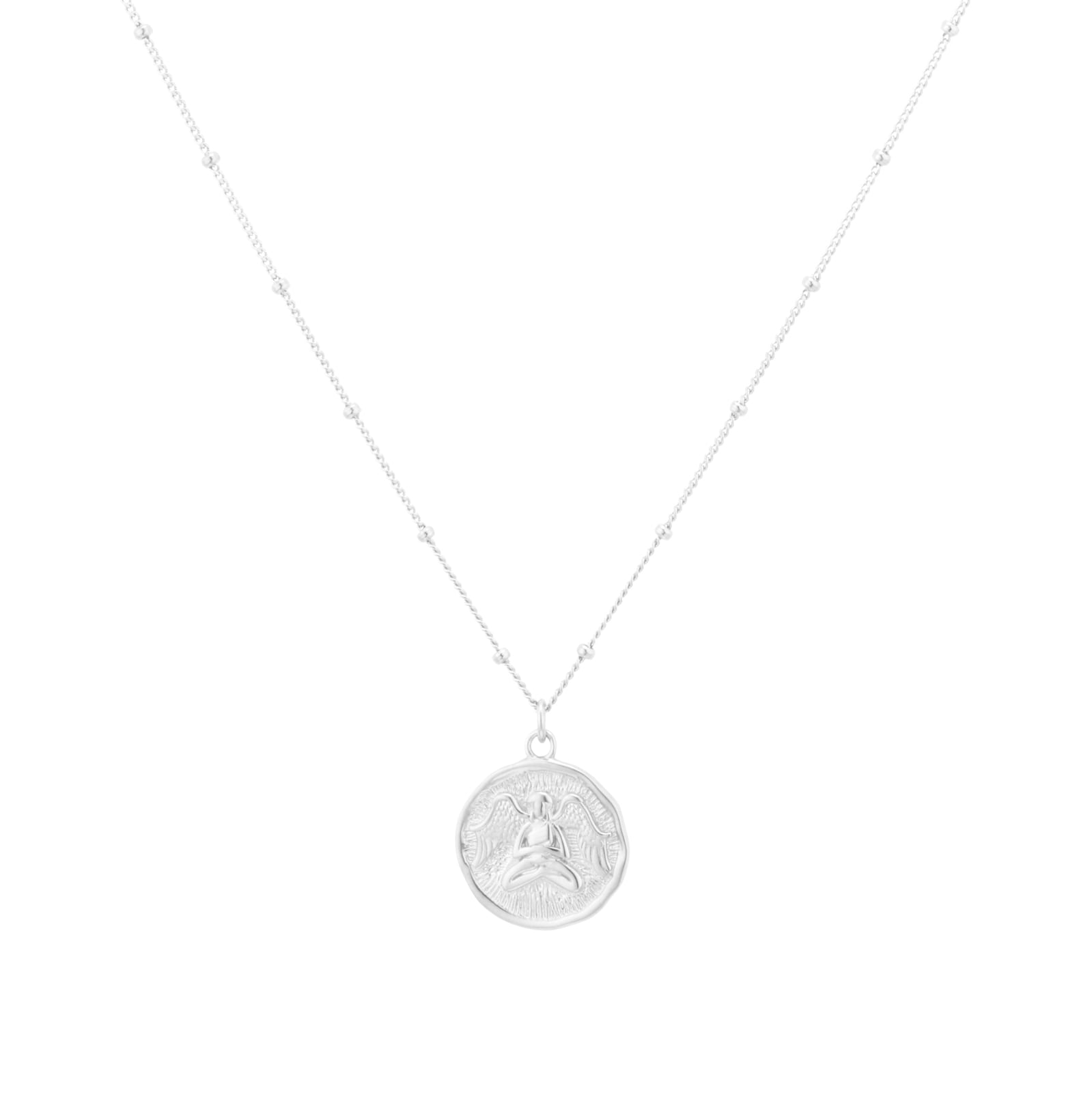 Goldsmiths Sterling Silver Virgo Beaded Chain Horoscope Pendant
