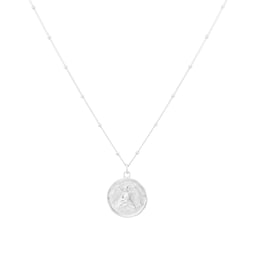 14700320 - Sterling Silver Virgo Beaded Chain Zodiac Pendant
