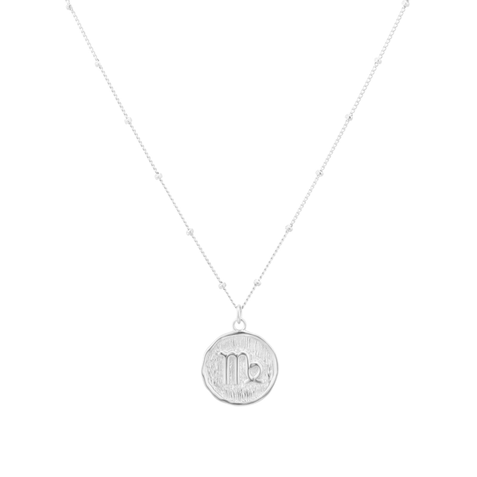 Goldsmiths Sterling Silver Virgo Beaded Chain Horoscope Pendant Goldsmiths Sterling Silver Virgo Beaded Chain Horoscope Pendant