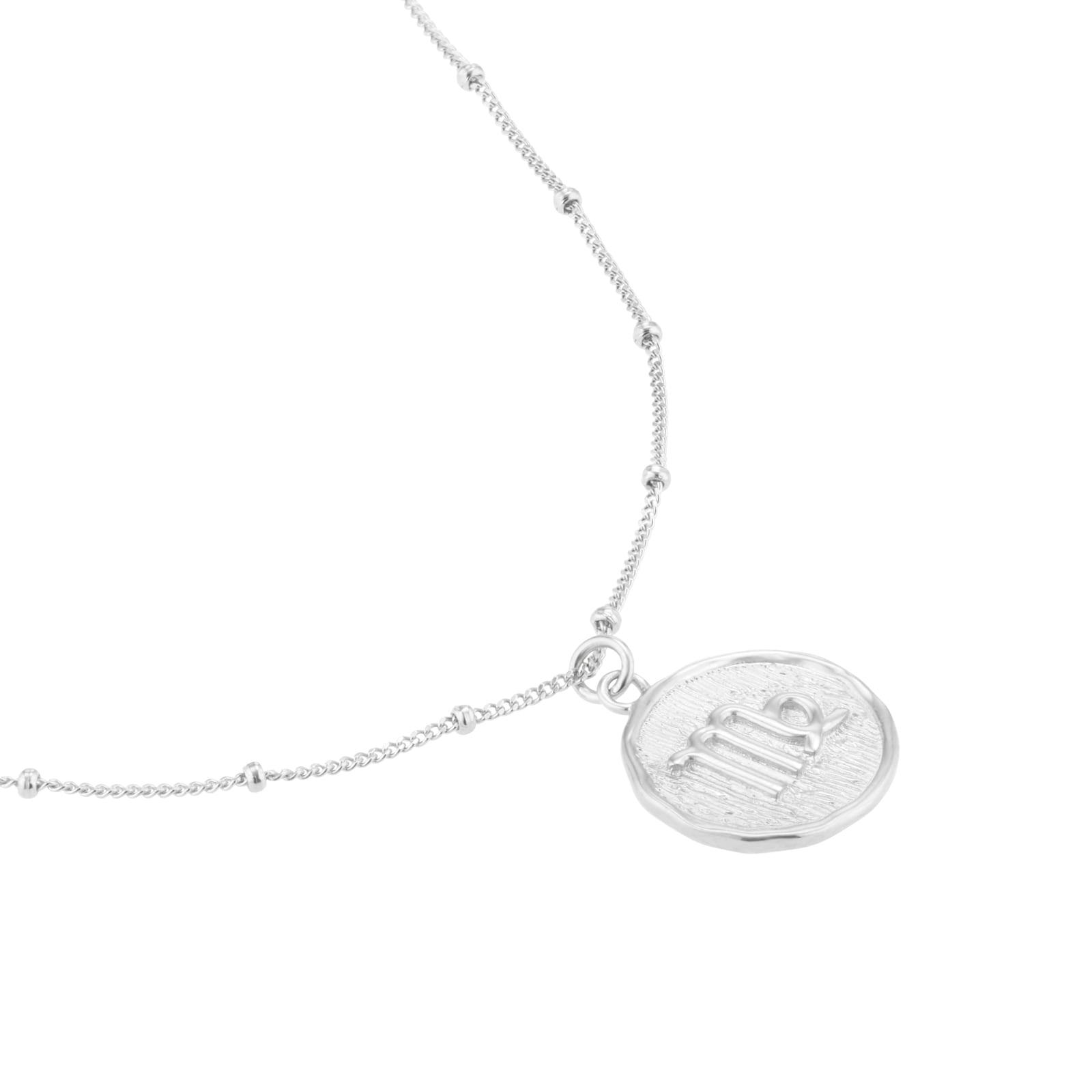 Goldsmiths Sterling Silver Virgo Beaded Chain Horoscope Pendant Goldsmiths Sterling Silver Virgo Beaded Chain Horoscope Pendant