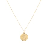Goldsmiths 18ct Yellow Gold Plated Sterling Silver Virgo Beaded Chain Horoscope Pendant