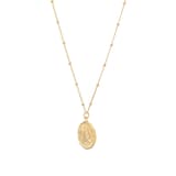 Goldsmiths 18ct Yellow Gold Plated Sterling Silver Virgo Beaded Chain Horoscope Pendant