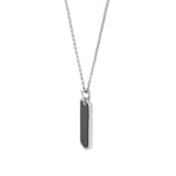 Mappin & Webb Sterling Silver Dog Tag 24 Inch Necklace