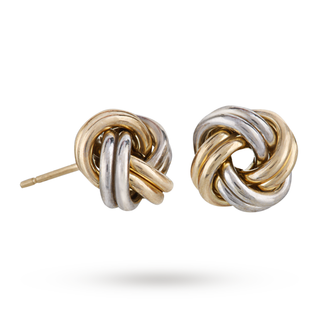 Goldsmiths 9ct Gold Knot Stud Earrings