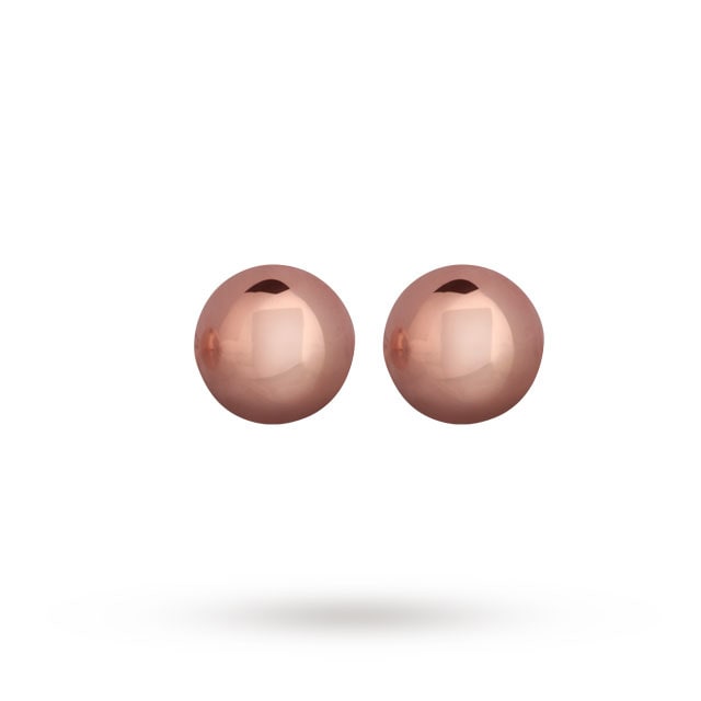 Goldsmiths 9ct Rose Gold 4mm Stud Earrings