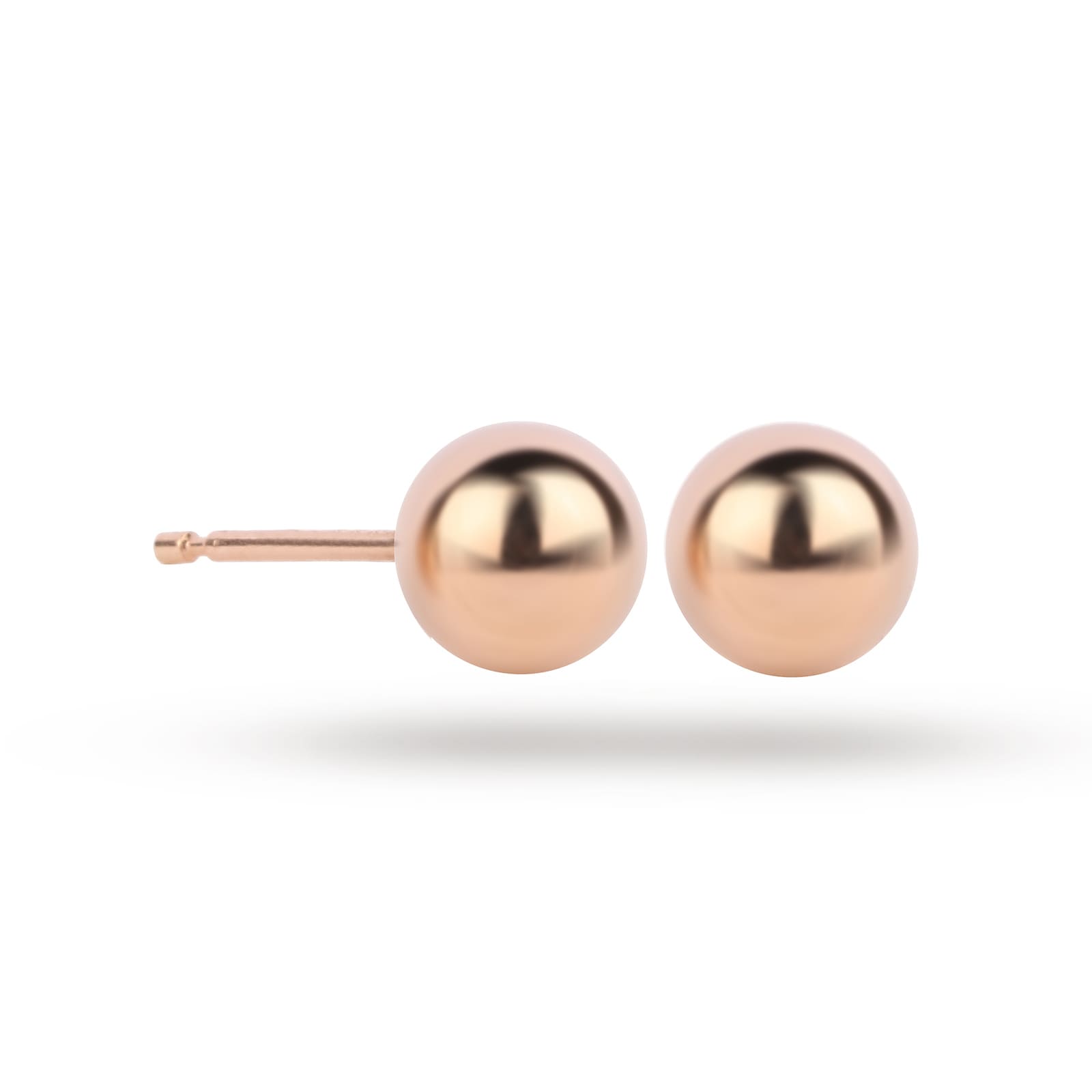 Goldsmiths 9ct Rose Gold 6mm Stud Earrings