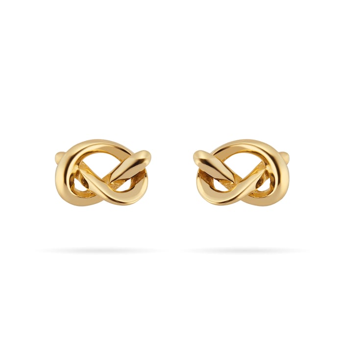 Mappin & Webb 18ct Yellow Gold Knot Stud Earrings