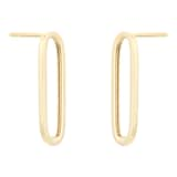 Goldsmiths 9ct Yellow Gold Paperlink Stud Earrings