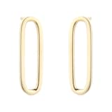 Goldsmiths 9ct Yellow Gold Paperlink Stud Earrings