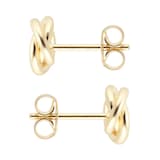 Goldsmiths 18ct Yellow Gold Open Flat Knot Stud Earrings