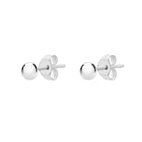 Goldsmiths 9ct White Gold 3mm Polished Ball Stud Earrings