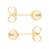Goldsmiths 18ct Yellow Gold 4mm Ball Stud Earrings