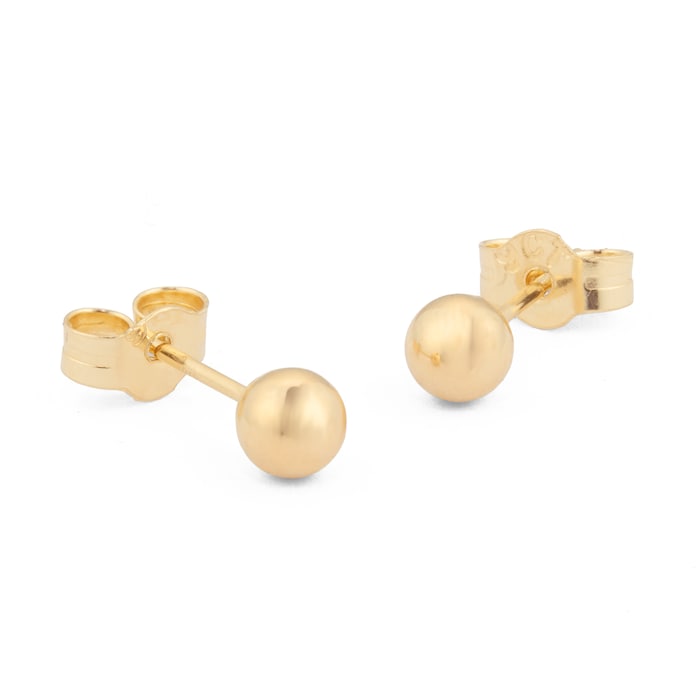 Goldsmiths 18ct Yellow Gold 4mm Ball Stud Earrings