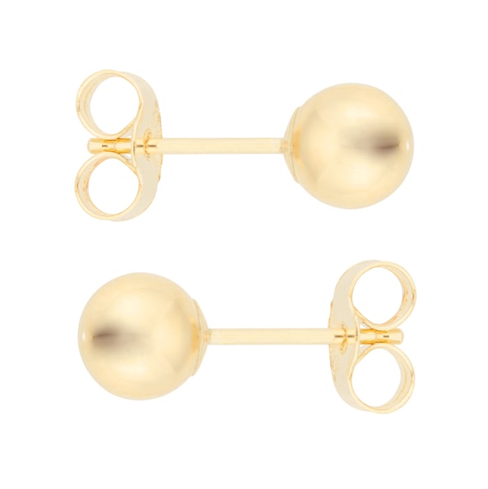 Goldsmiths 18ct Yellow Gold 5mm Ball Stud Earrings