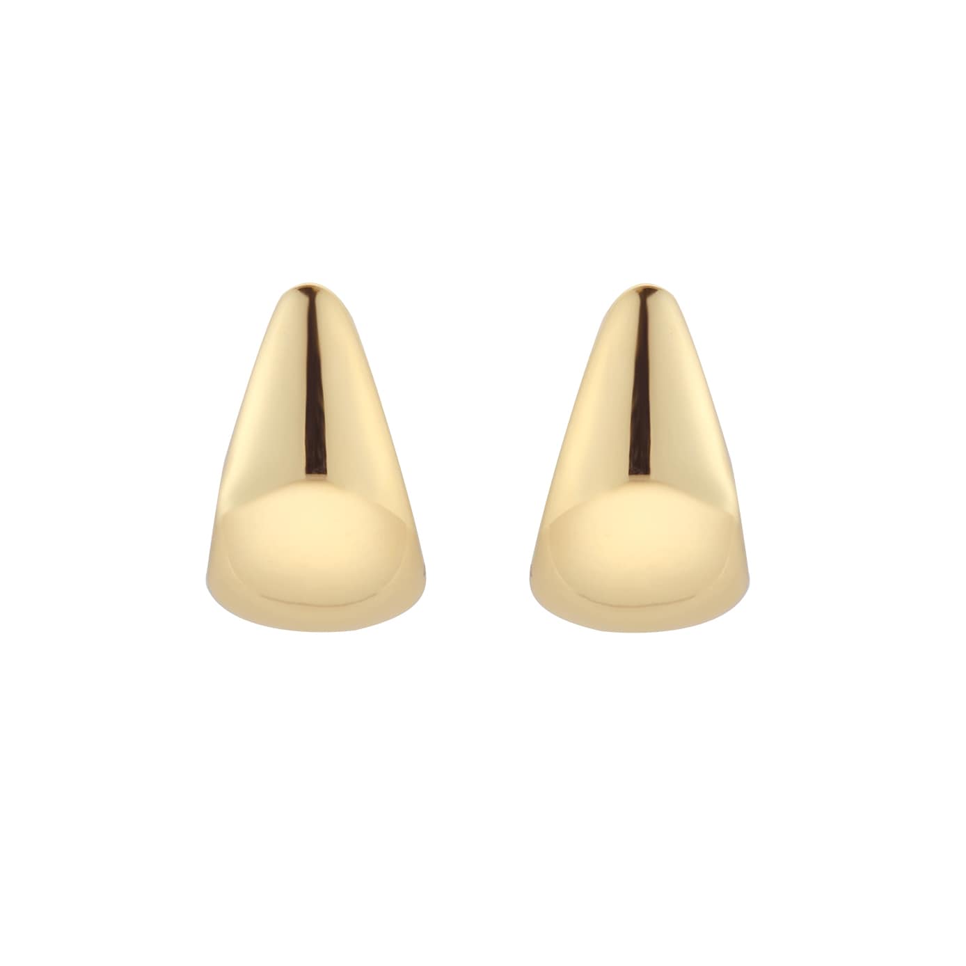 Goldsmiths 9ct Yellow Gold Tapered Domed Stud Earrings