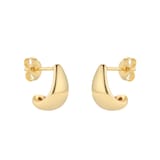 Goldsmiths 9ct Yellow Gold Tapered Domed Stud Earrings