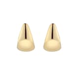 Goldsmiths 9ct Yellow Gold Tapered Domed Stud Earrings