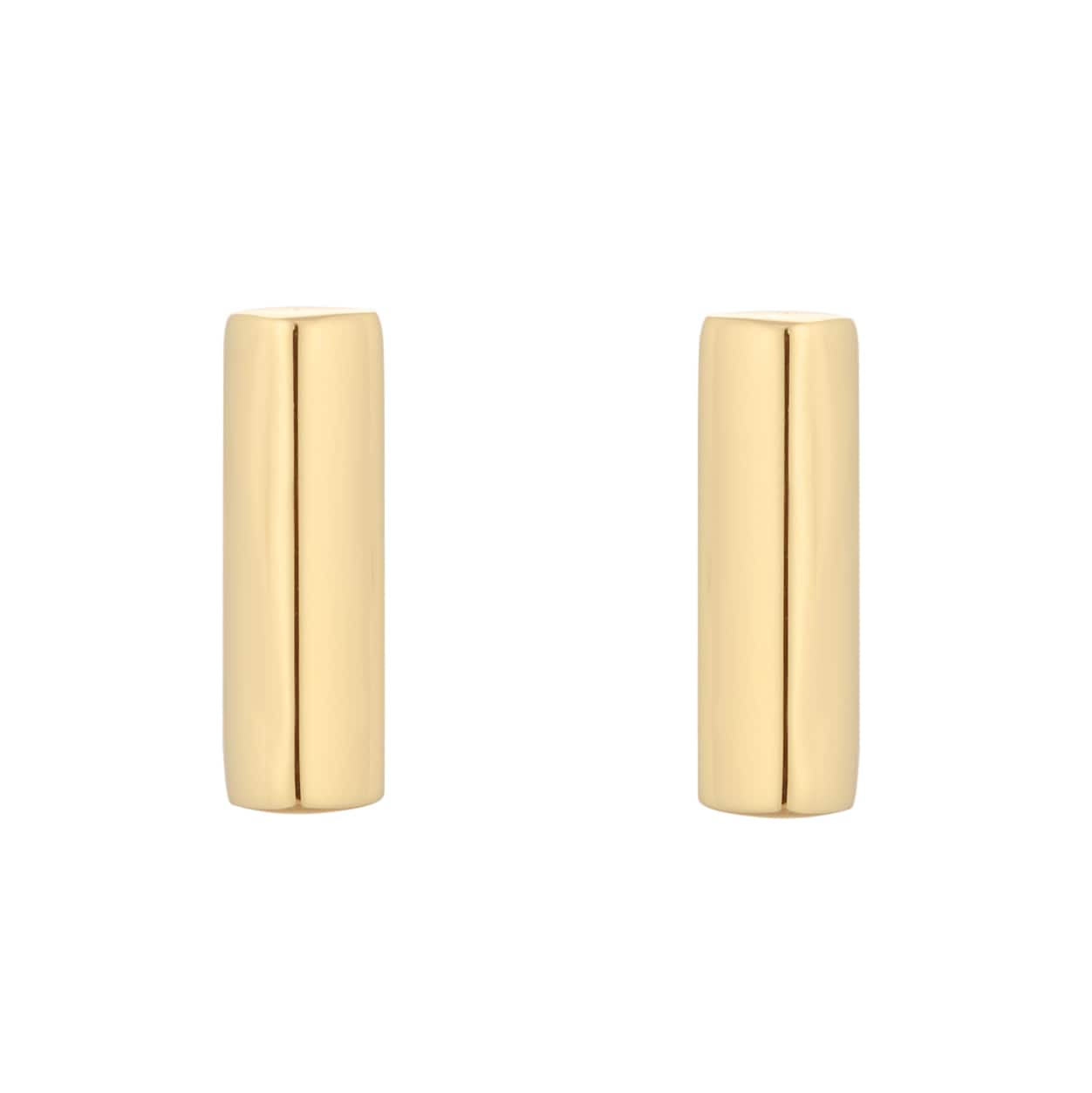 18ct Yellow Gold Bar Stud Earrings