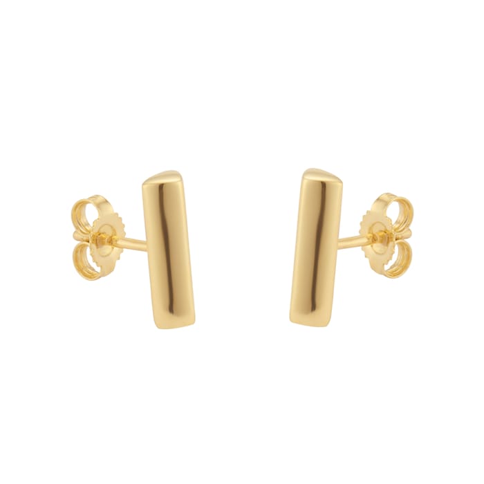 Mappin & Webb 18ct Yellow Gold Bar Stud Earrings