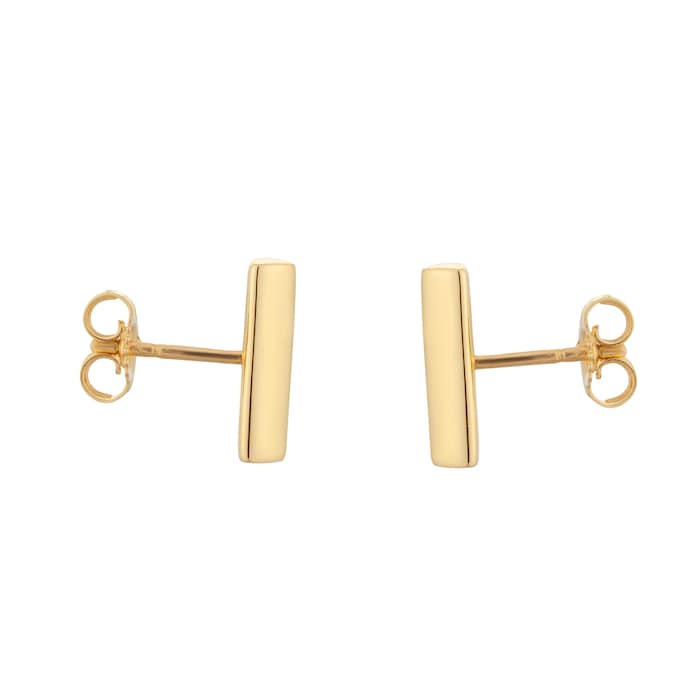 Mappin & Webb 18ct Yellow Gold Bar Stud Earrings