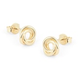 Mappin & Webb 18ct Yellow Gold 8mm Knot Stud Earrings