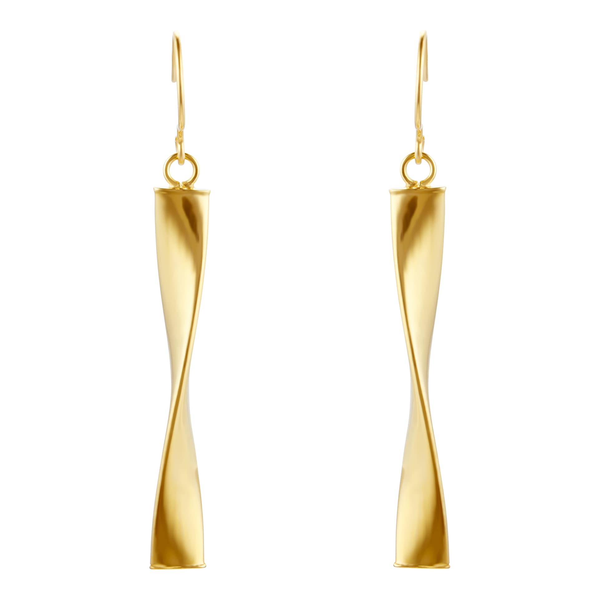 Goldsmiths 9 Carat Yellow Gold Twist Drop Earrings