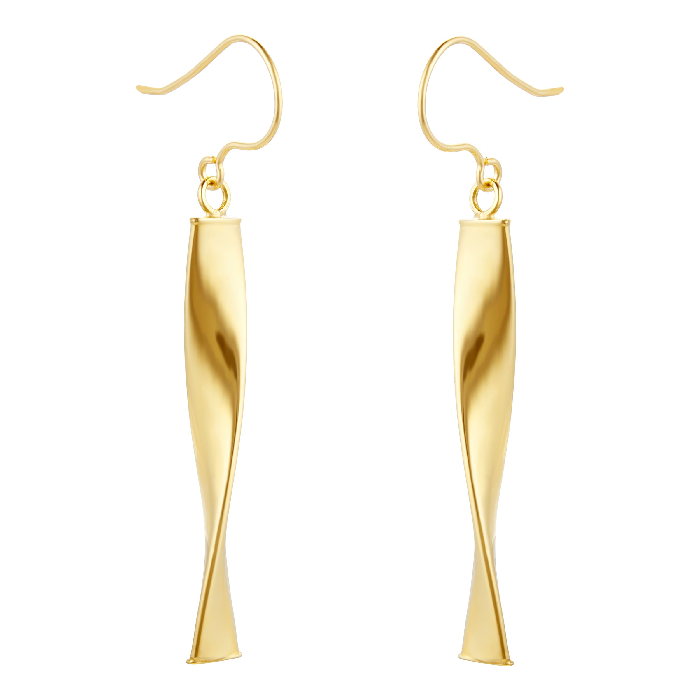 Gold twist deals drop earrings