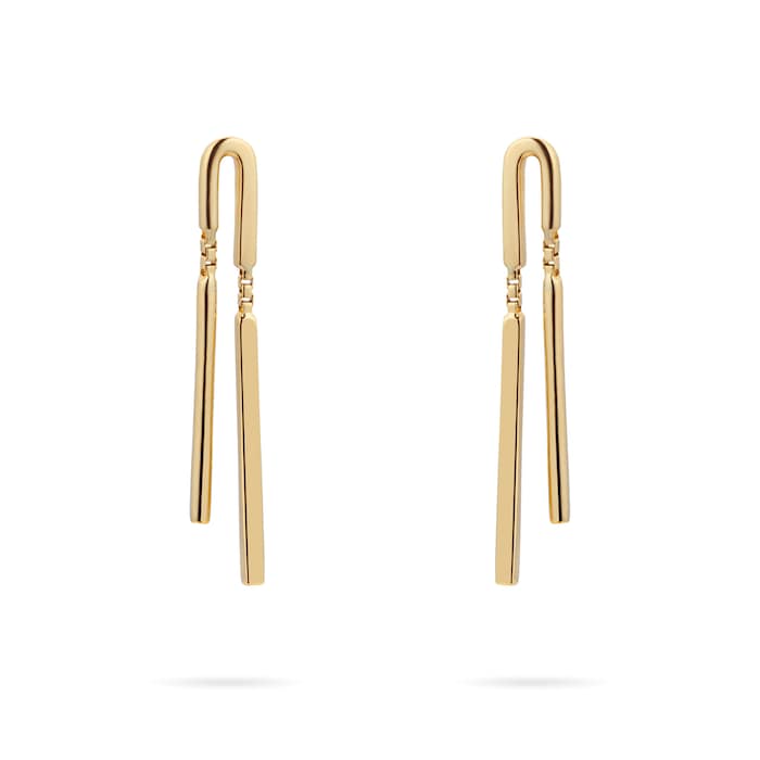 Mappin & Webb 18ct Yellow Gold Double Drop Earrings