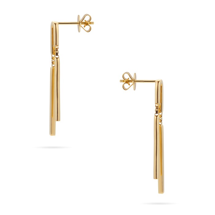 Mappin & Webb 18ct Yellow Gold Double Drop Earrings