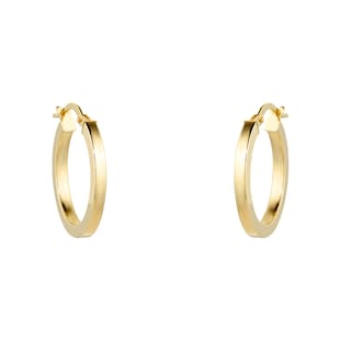 Goldsmiths 9ct Yellow Gold 18mm Medium Hoop Earrings