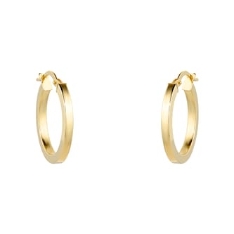 Goldsmiths 9ct Yellow Gold 18mm Medium Hoop Earrings