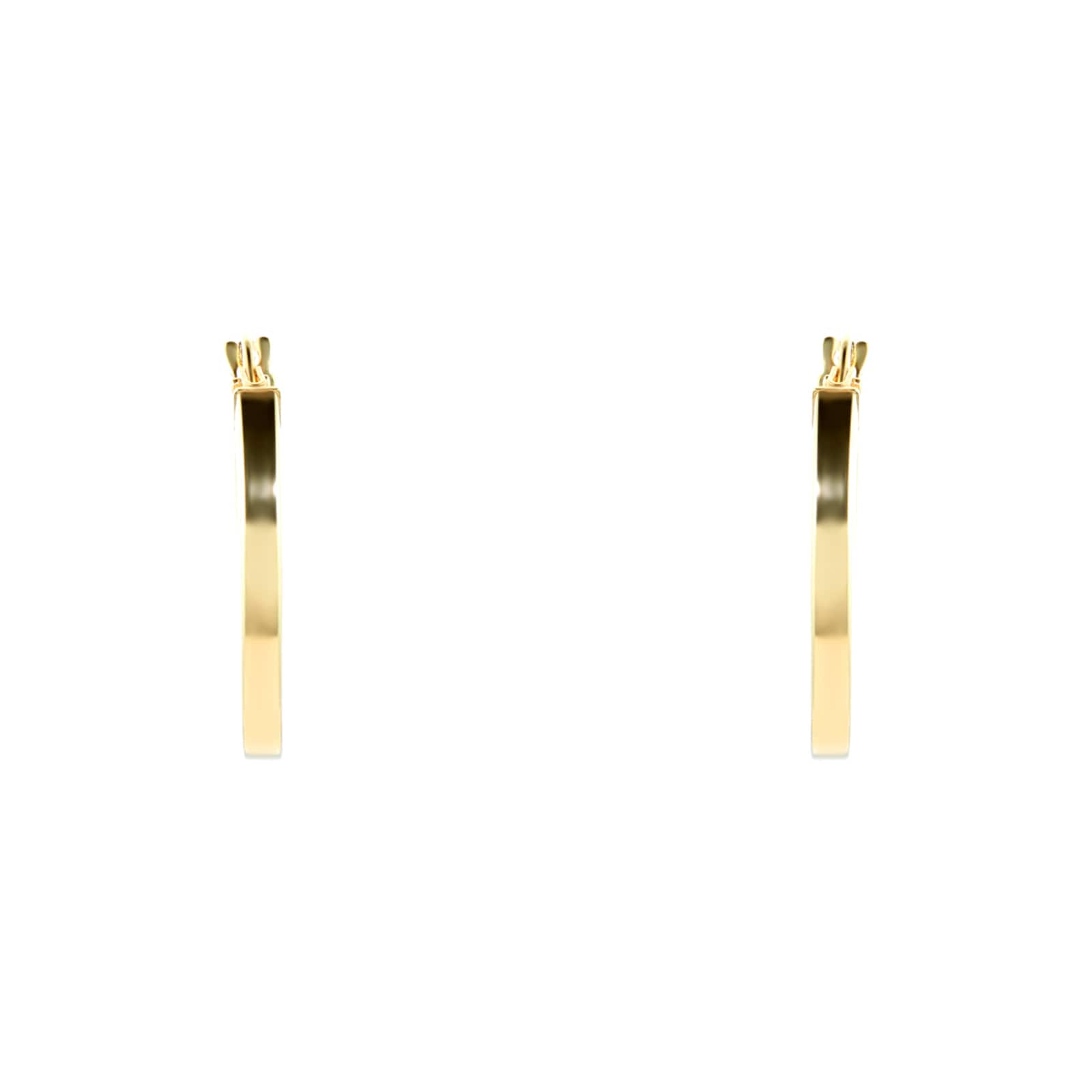 Goldsmiths 9ct Yellow Gold 18mm Medium Hoop Earrings
