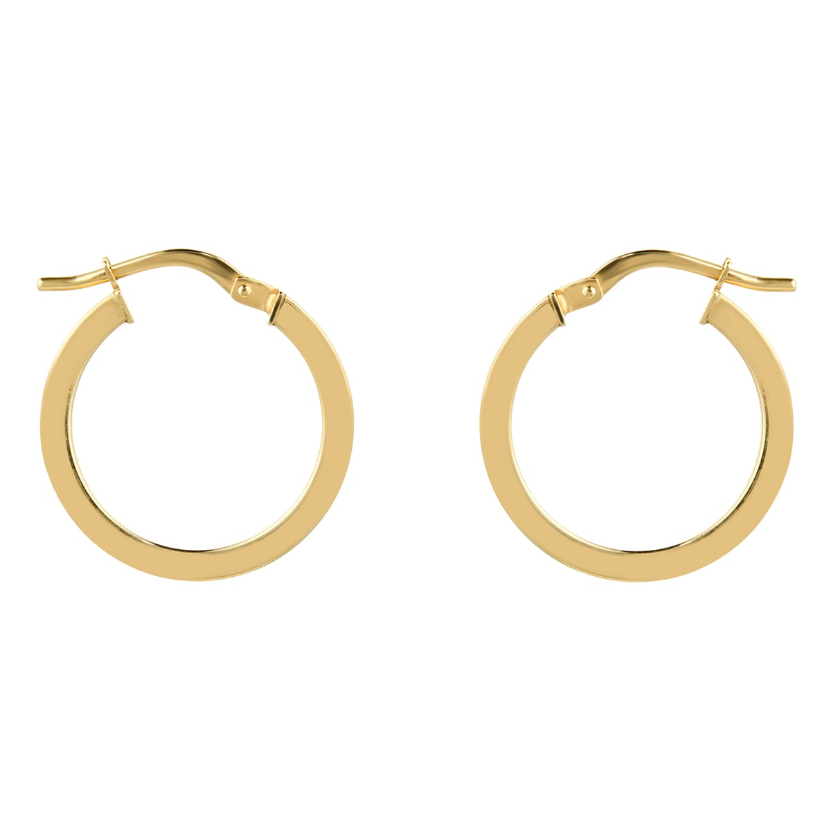 Goldsmiths 9ct Yellow Gold 18mm Medium Hoop Earrings Goldsmiths 9ct Yellow Gold 18mm Medium Hoop Earrings