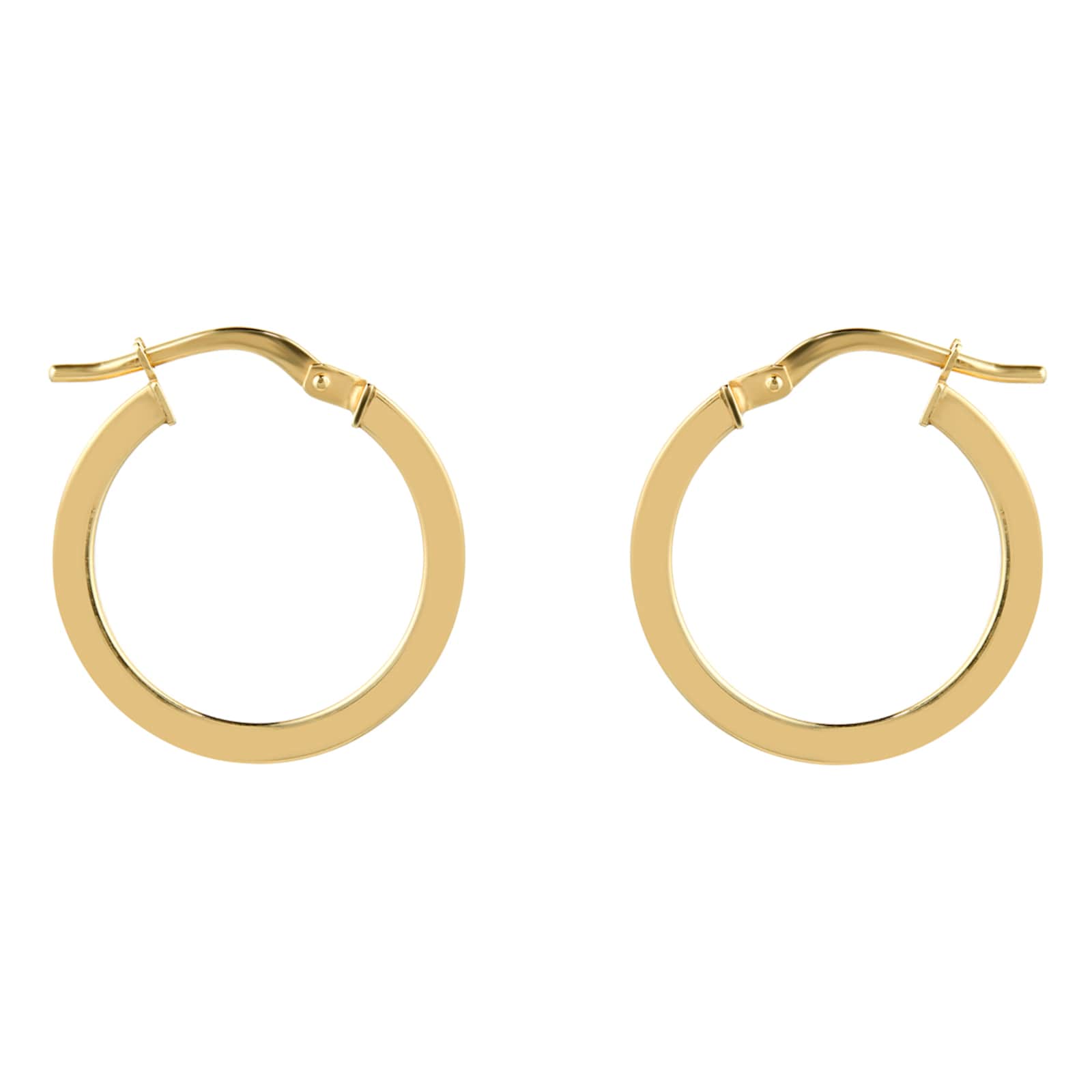 Goldsmiths 9ct Yellow Gold 18mm Medium Hoop Earrings