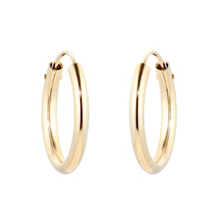 Goldsmiths 9ct Yellow Gold 13mm Hoop Earrings