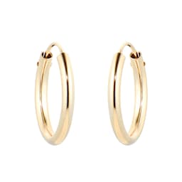 15030471 - 9ct Yellow Gold 13mm Hoop Earrings