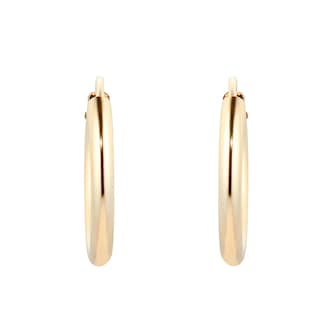 Goldsmiths 9ct Yellow Gold 13mm Hoop Earrings Goldsmiths 9ct Yellow Gold 13mm Hoop Earrings