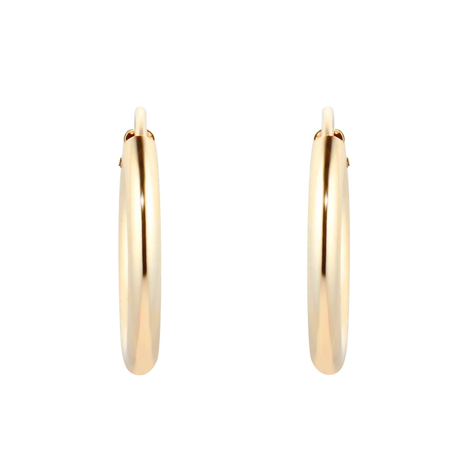 Goldsmiths 9ct Yellow Gold 13mm Hoop Earrings 1.53.9829 | Goldsmiths