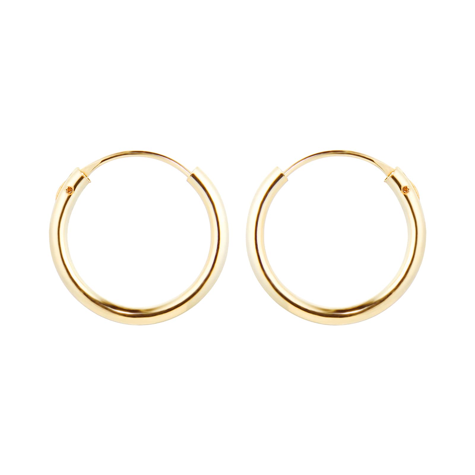 Goldsmiths 9ct Yellow Gold 13mm Hoop Earrings