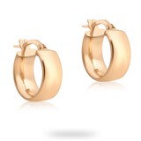 Goldsmiths 9ct Rose Gold Small Hoop Earrings