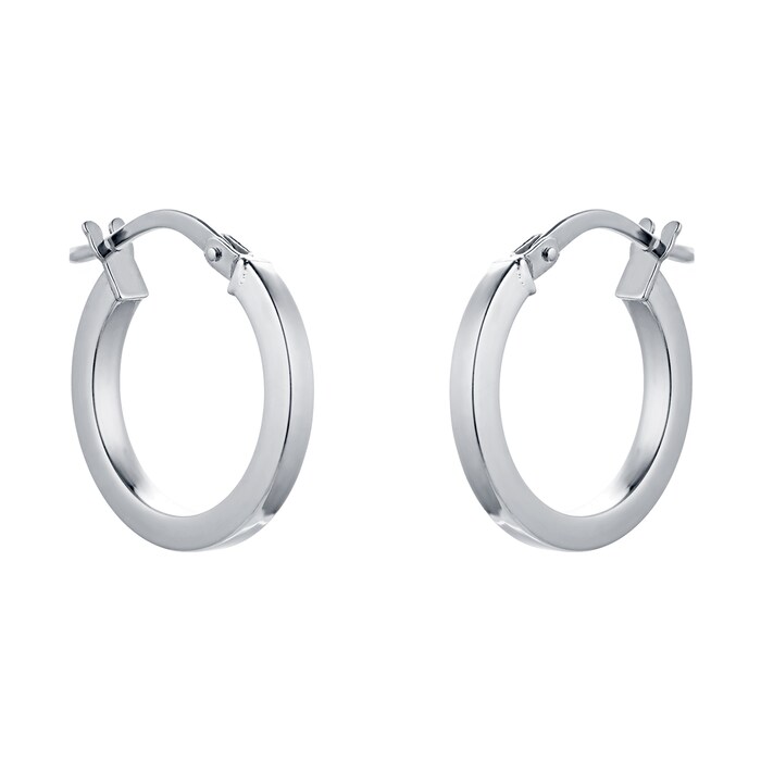 Goldsmiths 9ct White Gold Hoop Earrings