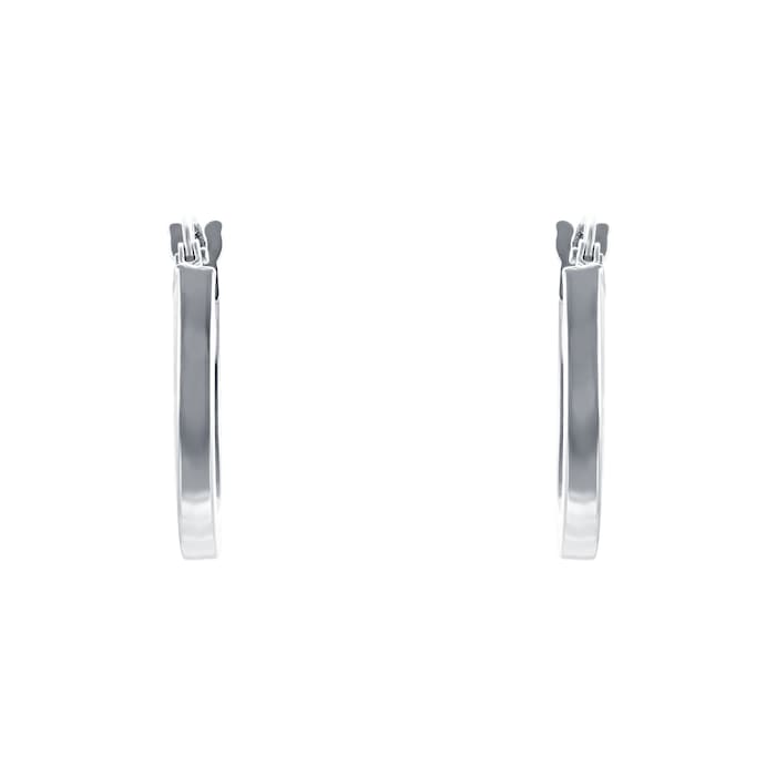 Goldsmiths 9ct White Gold Hoop Earrings