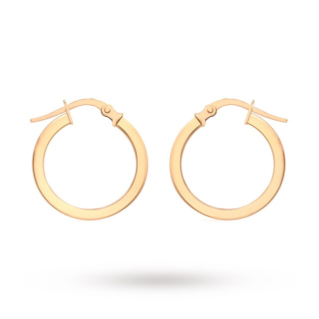 Goldsmiths 9ct Rose Gold Hoop Earrings